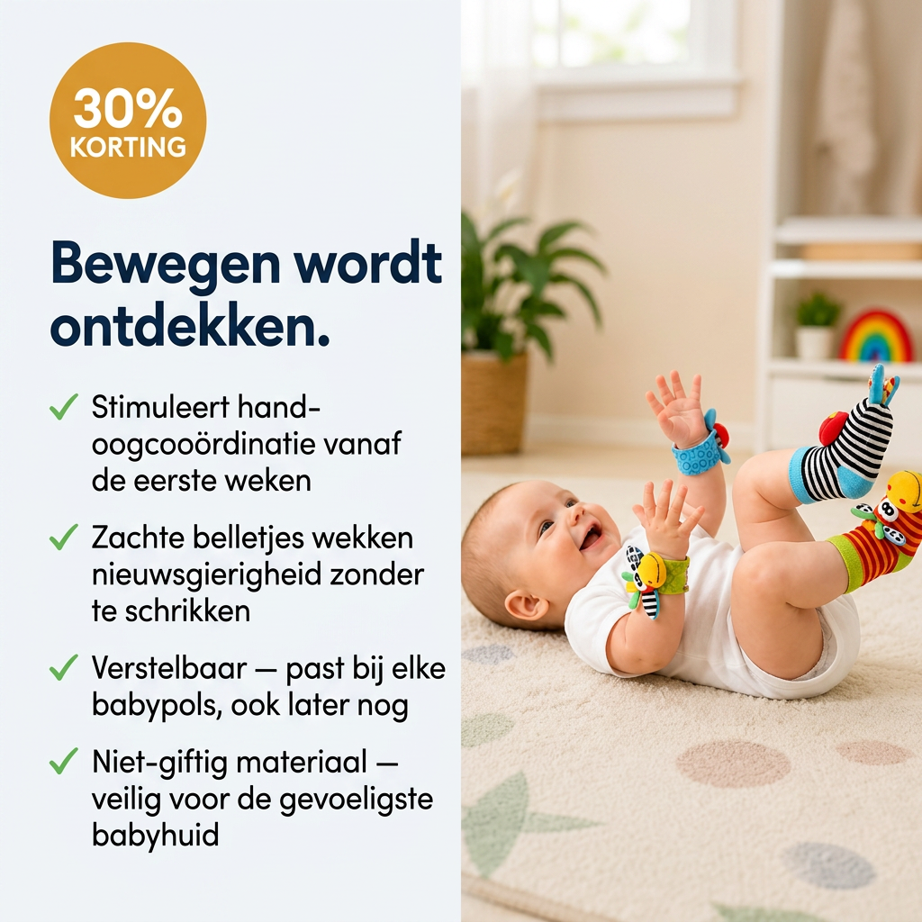 RammelSet™ Baby Pols- en Voetrammelaars — Set van 4