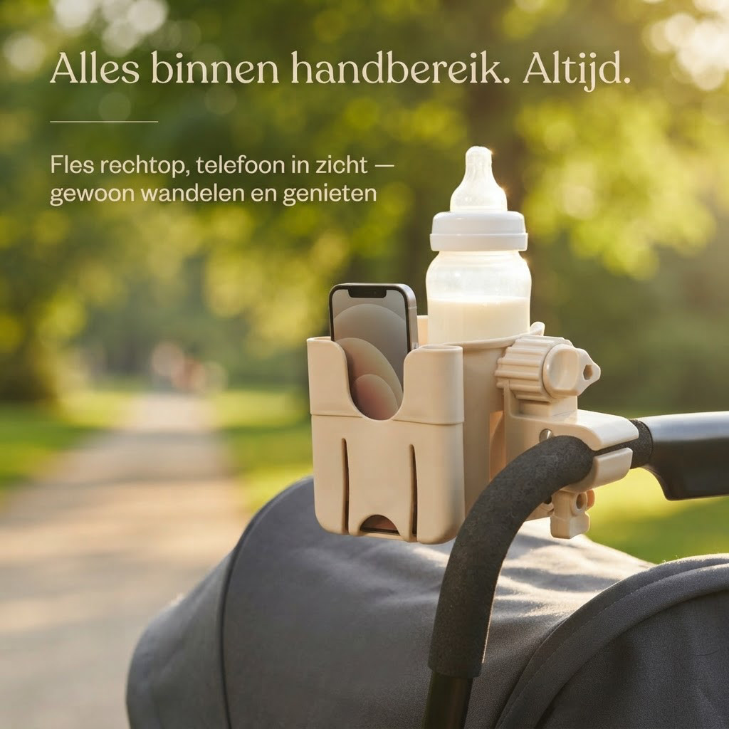 BuggyBuddy™ | Fles binnen handbereik. Altijd.