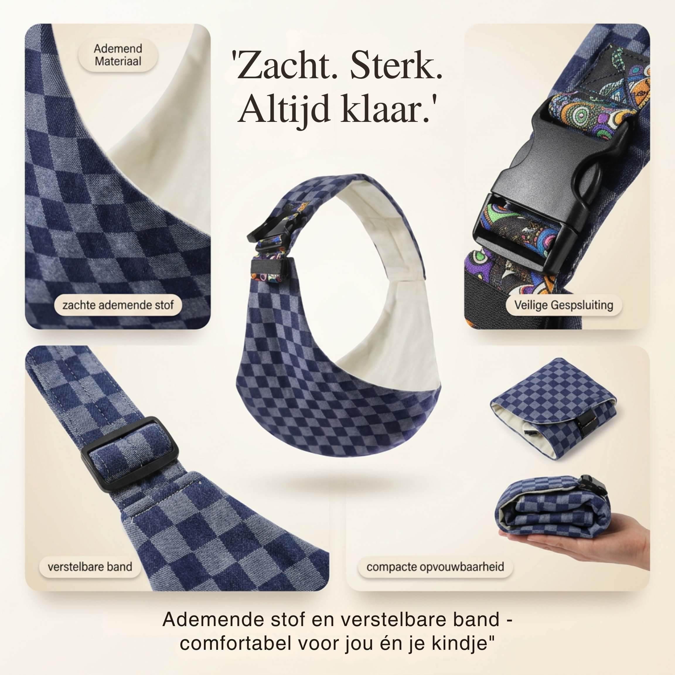 BabyCarry™ Verstelbare draagzak - Handen vrij. Baby dichtbij. |  Geschikt van 4,5 kg tot 20 kg