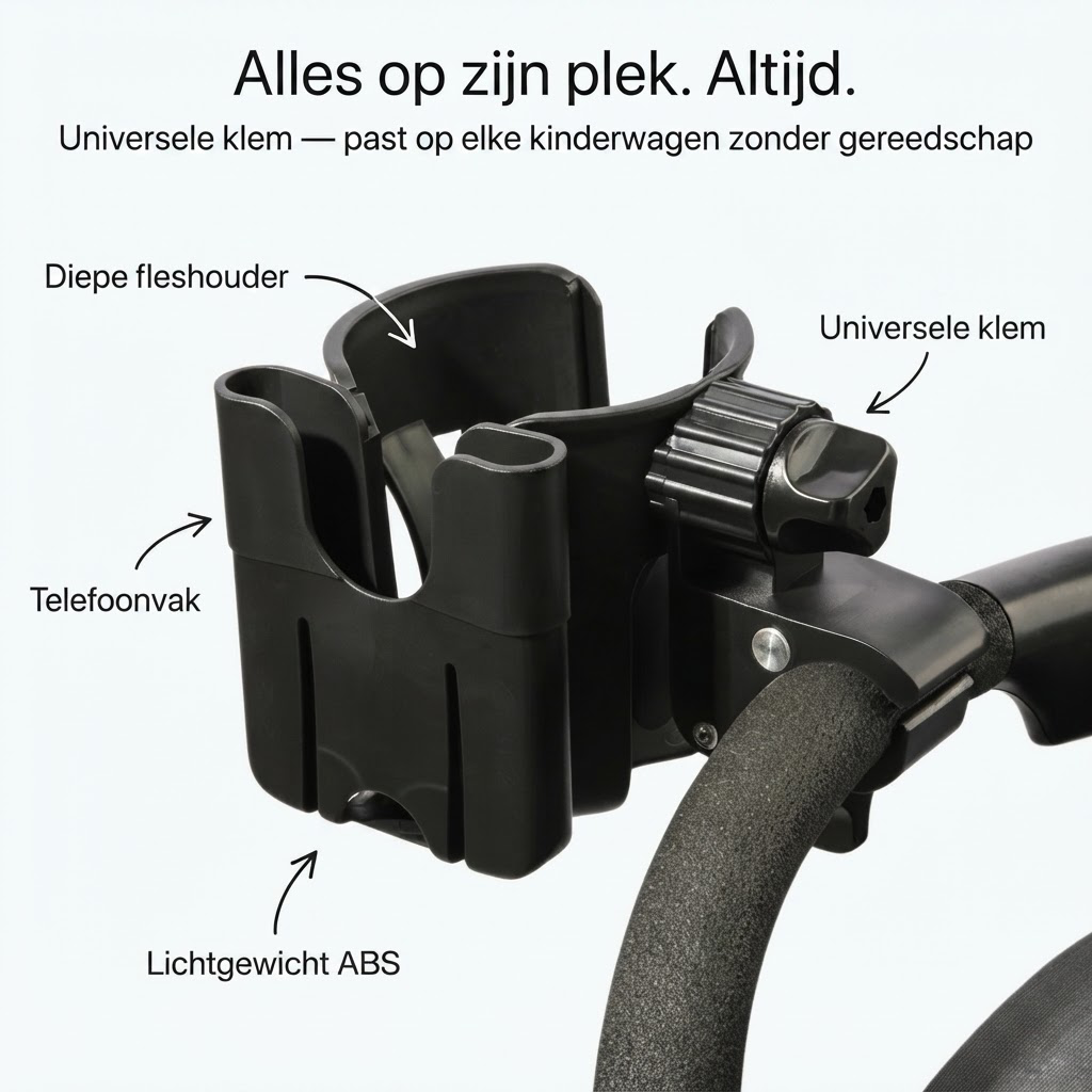 BuggyBuddy™ | Fles binnen handbereik. Altijd.